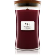 Woodwick Black Cherry dišeča sveča 609,5 g velika