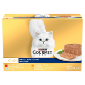 Gourmet Gold izbor pašteta za macke - govedina, tuna, jetrica, puretina 2 x (12 x 85 g)