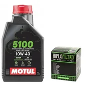Motul 5100 10W40 1L olje + Hiflo oljni filter HF207 4T Ma2 Kxf Rmz 450 250