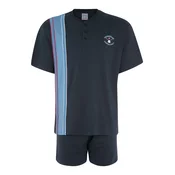 LE JOGGER Kratka pižama marine/kraljevo modra/temno rdeča/bela