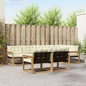 Set vanjskih sofa 7 kom. Bijela i krem