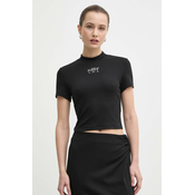 Kratka majica Miss Sixty x Keith Haring ženska, črna barva, 6L1SJ1730000