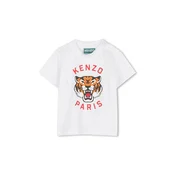 Otroška bombažna majica Kenzo Kids bela barva, K60977
