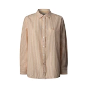 Pepe Jeans za ženske. PL305033 Oranžna srajca Dream Shirt (M), Priložnostno, Lan, Dolg rokav