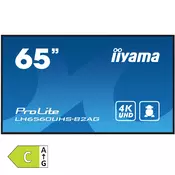 IIYAMA LH6560UHS-B2AG 65inch VA UHD Landscape and Portrait 500cd/m2 3xHDMI 2xUSB 2.0 WiFi LAN Media USB Port LAN RS232C Android 11