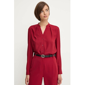 Košulja Calvin Klein za žene, boja: bordo, regular, K20K207167
