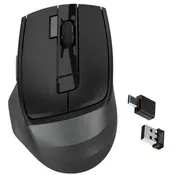 A4Tech Bežicni miš A4-FG45CS AIR, Opticki, Fstyler, 1000-2000Dpi, USB+Type-C, Crni