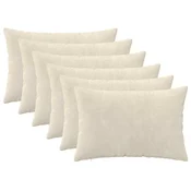 vidaXL Prevleka za blazino 6 pcs HEERLEN Krem 50 x 70 cm Mikrofibra