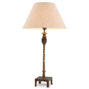 Casa Padrino luxury table lamp vintage brass/beige A� 44.5 x H. 84 cm - Desk lamp with round lampshade - Luxury table lamps - Luxury desk lamps - Luxury lights - Luxury desk lights