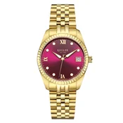 Régler Analogna ura Régler Liberté Steel Gold - Burgundy zlata