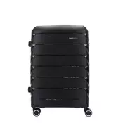 Kovček TRAVEL AND MORE Unbreakable - črn, srednji, trdi, 55 l