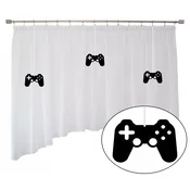 shumee Otroška zavesa za igralce PLAY GAME obeski blazinice črne barve 300x145