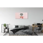 tulup.si Slika na akrilnem steklu Napis z 120x60 cm 4 obešalnika
