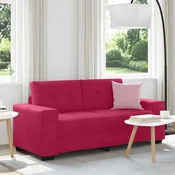 vidaXL Dvosed vinsko rdeč 180x77x82 cm žamet