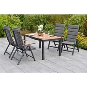 Gardenson VRTNA GARNITURA ASTROS aluminij barve grafita, naravne barve