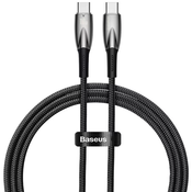 Kabel USB-C kabel Baseus Glimmer Series za USB-C, 100W, 1m (crni)