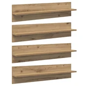 Police na zidu Zidne 4 pcs Umjetnicki hrast 80 x 11,5 x 18 cm