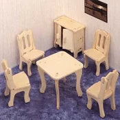 Woodcraft Lesena 3D sestavljanka Jedilnica