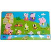 Drvena edukativna slagalica Eichhorn - Peppa Pig, 13 dijelova