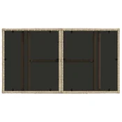 Sjedeća garnitura za vrt 8 kom. Bež i krem bijela poliratan 100 x 55 x 73 cm