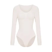 cfab Oblikovanje postave Bodysuit Sculpting Shapewear Longsleeve mit Slip pesek