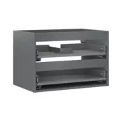 Mexen Box-A ogrodje omarice za umivalnik 70 cm, 2 predali, grafit mat - 91AX0-0700-470-2-66