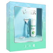 Gillette Giftset Venus Smooth brijac sa dve dopune i gel za brijanje Satin Care 75ml