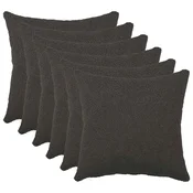 vidaXL Prevleka za blazino 6 pcs HEERLEN Temno siva 50 x 50 cm Bouclé