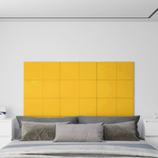 vidaXL Zidne ploče 12 kom žute 60x30 cm baršunaste 2,16 m2