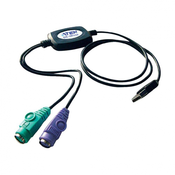 ATEN Priključni kabel za PS/2 / USB tipkovnico/miško [2x PS/2 vtičnica - 1x USB 1.1 vtič A] 0.90 m črne barve