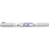 Dvostrani lakovani marker ZEBRA Mckie na bazi ulja, ekstra fin, 0,7–1,2 mm, srebrni, 57579