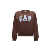 GAP Majica HERITAGE svetlo modra/čokolada/bela