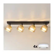 Brilagi - LED RGB prigušiva spot svetiljka AURA LUX 4xGX53/14W/230V Wi-Fi Tuya crna/zlatna