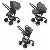 Foppapedretti Otroški voziček 3v1 UP3 Travel System i-Size Titanio