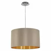 VISEČA SVETILKA-LESTENEC EGLO MASERLO 1X60W MAX.E27 31602 TAUPE/ZLATA