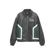 Pull&Bear Prehodna jakna STWD temno zelena/črna/bela