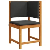 Vidaxl Vrtni Stol z blazino Rjava 50 x 50 x 91cm Trden akacijev les