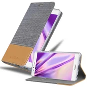 Cadorabo CADORABO Ohišje, združljiv s Huawei v svetlo sivo rjavi barvi - zaščitni pokrov z magnetnim zapiranjem, stoječo funkcijo in režo za kartico, (20567462)