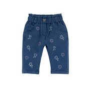 Chicco Hlače moder denim/bela