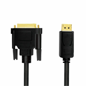 slomart Kabel displayport 1.2 do dvi 2 m črn