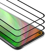 Cadorabo CADORABO Oppo A53 - Zaščitna folija v transparentno s čarno - 3-pack Kaljeno steklo za zaščito zaslona s trdoto 9H in 3D dotikom, (20553211)