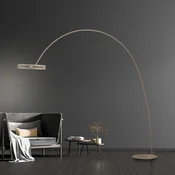 LED-stoječa svetilka PURE Loop-Bow, bronasta, razpon 290 cm - Dnevna soba/jedilnica - Sodobni - bronasta, bela - Kovina