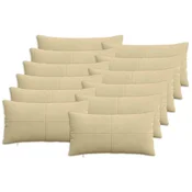 vidaXL Prevleka za blazino 12 pcs ALMELO Siva zelena 40 x 80 cm