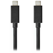 Kabel NEDIS USB 3.2/konektor USB-C - konektor USB-C/20 Gbps/ponikljano/črn/1 m