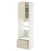 METOD / MAXIMERA Visoki element za ugradne uredaje, bela/Havstorp bež, 60x60x220 cm