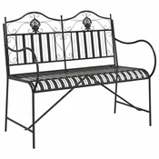Vidaxl Vrtna klop Črna 103,5 x 59 x 89 cm Jeklo