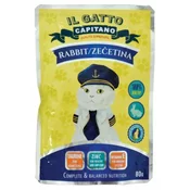 IL GATTO CAPITANO Hrana za macke, Zecetina, 80g