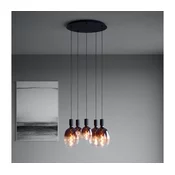 Eglo 390267 - Luster na sajli HUEBRO 5xE27/40W/230V crna
