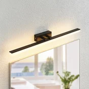 Lucande LED stenska svetilka Lisana, horizontalna, 75 cm, IP44 - Kopalnica - Sodobni - črna, bela - Kovina