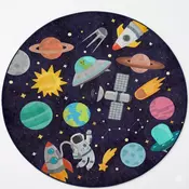 Temno modra pralna otroška igralna preproga o150 cm Into The Space – Mila Home